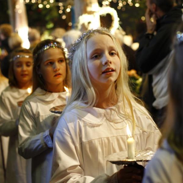 Engestofte julemarked Lucia optog