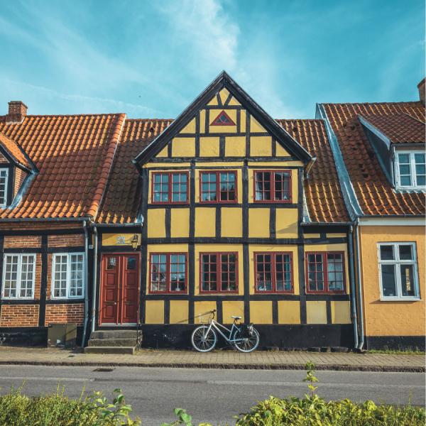 Maribo huse bindingsværk cykel